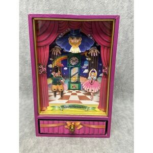 Sankyo Melody Marionette Musical Jewlery Box Chim Chim Cher-ee Vintage Japan